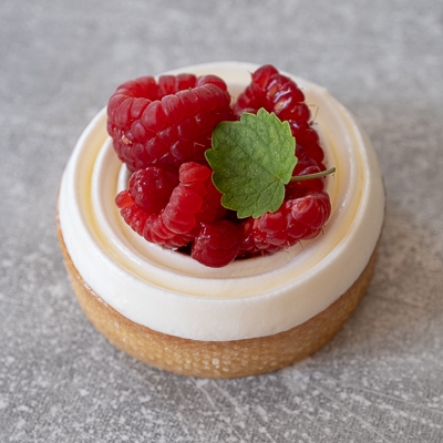 Tarte framboise & basilic